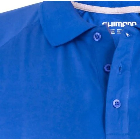 Теніска поло Shimano Short Sleeve Polo Blue XL