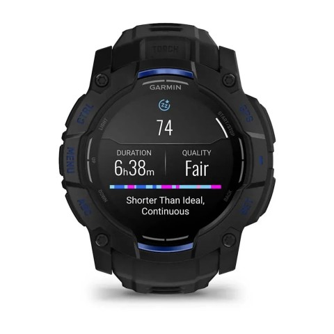 Смарт-часы Garmin Instinct 3 (50 мм) AMOLED черный/синяя молния