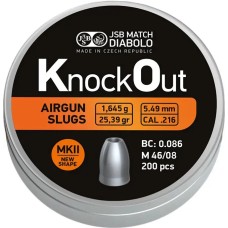 Пули пневм JSB Diabolo KnockOut Slugs MKII .216