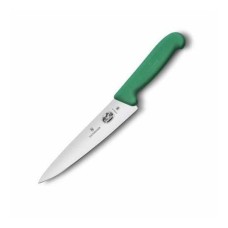 Кухонний ніж Victorinox Fibrox Carving лезо 19см з зел. ручкою