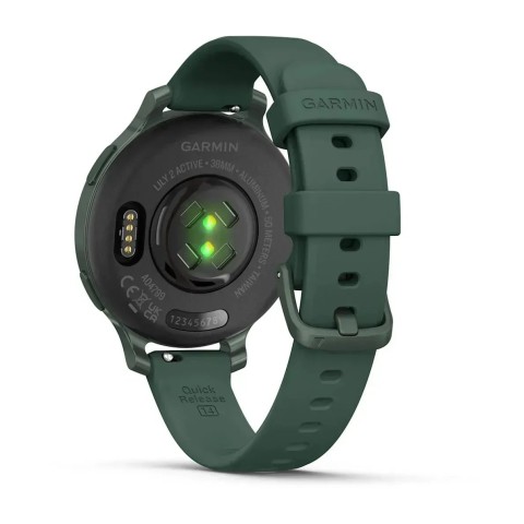 Смарт-часы Garmin Lily 2 Active яшмово-зеленые с силиконовым ремешком яшмово-зеленого цвета