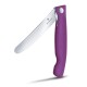 Ніж кухонний складний Victorinox SwissClassic 11 см, серрейтор, заокруглений, фіолетовий