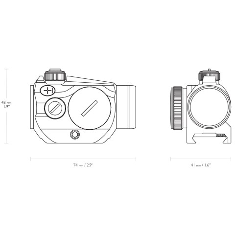 Прицел Hawke Vantage 1x20 - Weaver сетка 3 MOA Dot