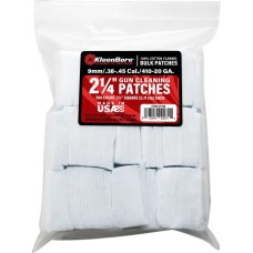 Патч для чистки KleenBore .38-.45 Cal. (9mm) - 1/4″,хлопок, 500 шт/уп, квадратные