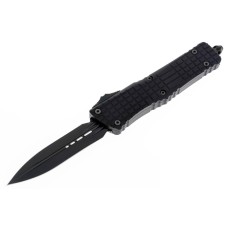 Нож Microtech Combat Troodon Delta OTF, fluted DLC, черный