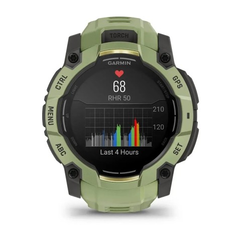 Смарт-годинник Garmin Instinct 3 (50 мм) AMOLED папоротево-зелений