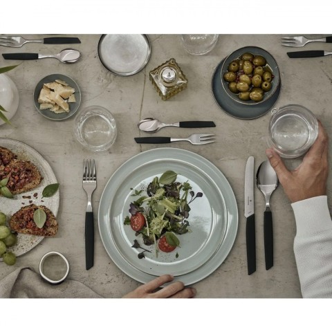 Набір кухонний Victorinox Swiss Modern Table Set 24шт з черн. ручкою (6 ножів tomato,6 віделок,6 ложек,6 ложек)