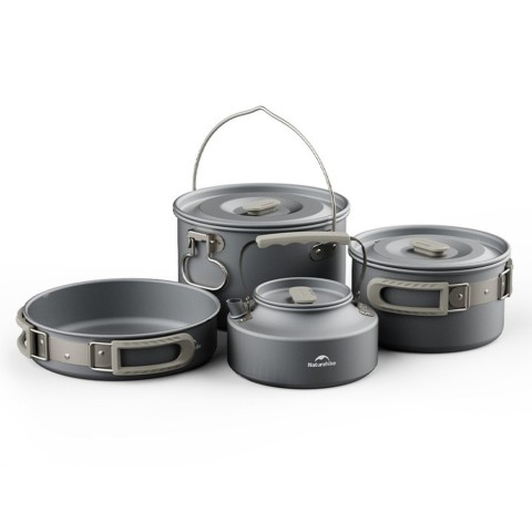 Сковорідка зі складаною ручкою Naturehike CNK2450CF010, 17,5 см, алюміній