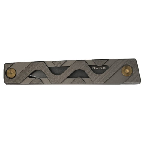 Ніж складаний туристичний Ruike P878-AK, (8.7 см) 14C28N / 6063Aluminum сірий