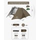 Намет двомісний Naturehike CNK2300ZP040, коричневий