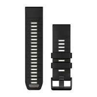 Ремінці для годинника Garmin QuickFit 26 силіконові чорні/гравійно-сірі