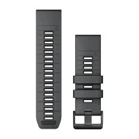 Ремінці для годинника Garmin QuickFit 26 силіконові грифельно-сірі/чорні