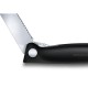 Ніж кухонний складний Victorinox SwissClassic 11 см, серрейтор, заокруглений, чорний