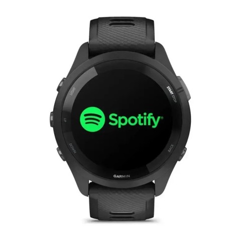 Смарт-часы Garmin Forerunner 265 с черными безелем и корпусом и черо-серым силиконовым ремешком