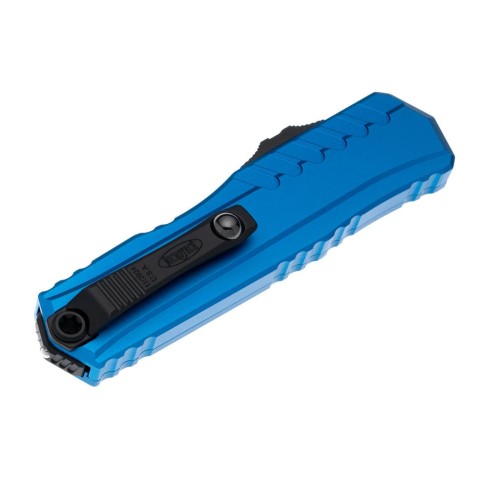 Нож Microtech Cypher II D/E OTF, черный клинок, голубая рукоять