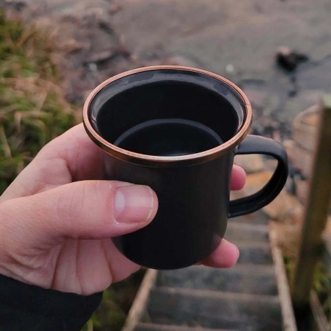 Набор чашек Barebones Espresso Cup/Enamel/Set 2 шт Charcoal