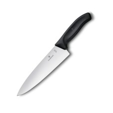 Кухонний ніж Victorinox SwissClassic Carving лезо 20см широке з чорн. ручкою у подар.упак.