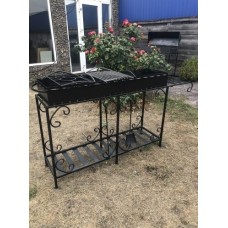 Мангал 20 шампурів 4 мм на дровниці (M20-4D)