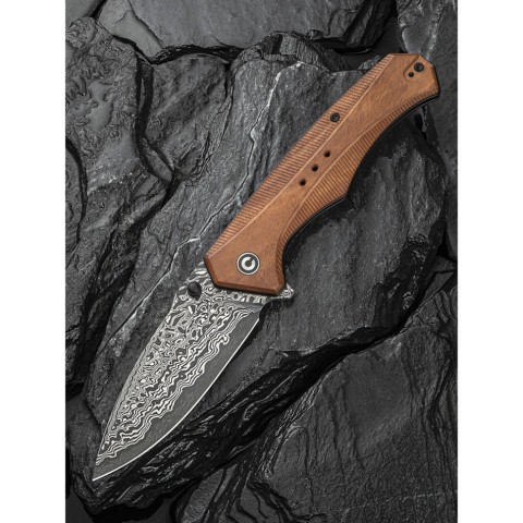 Ніж складаний туристичний Civivi Photonix, (9.4 см) Damascus / Guibourtia Wood