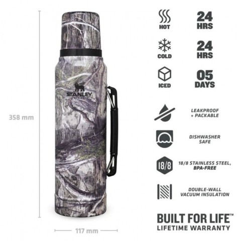 Термос Stanley Legendary Classic Country DNA Mossy Oak 1 л