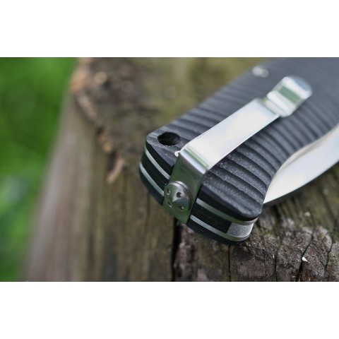 Ніж складаний туристичний Ganzo G720 (9 см) 440C / G10 зелений