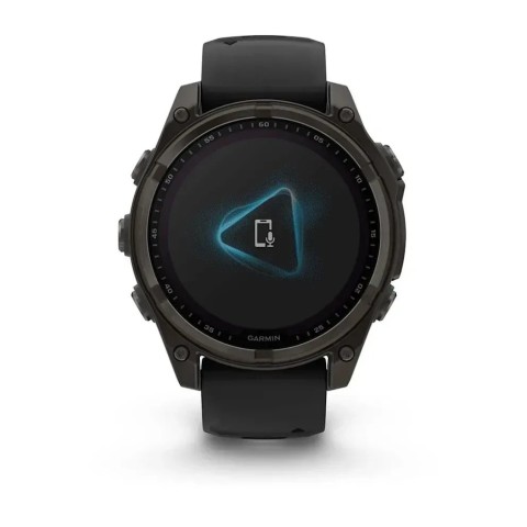 Смарт-часы Garmin fenix 8 (47 мм) Sapphire Solar карбоново-серый DLC титан черный/гравийно-серый