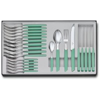 Набір кухонний Victorinox Swiss Modern Table Set 24шт з мятн. ручкою (6 ножів tomato,6 віделок,6 ложек,6 ложек)