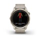 Смарт-часы Garmin fenix 7S Pro Sapphire Solar Edition нежно-золотистые с кожаным ремешком цвета известняка
