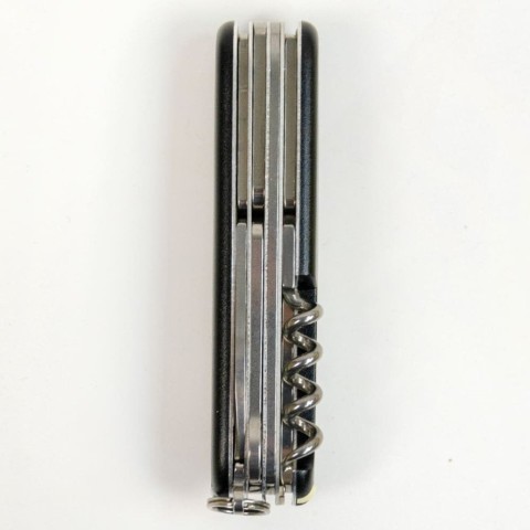 Ніж Victorinox Huntsman Mat 91мм,15функ,чорн.мат,жовт.лого