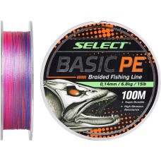 Шнур Select Basic PE 150m (різнокольоровий) 0.16mm 18lb/8.3kg