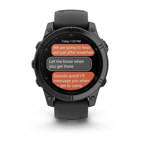 Смарт-годинник Garmin fenix E (47 мм) сланцево-сірий нержавіюча сталь/чорний