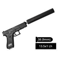 Пістолетний глушник AFTactical S34 , .38 (9мм), 13.5x1 Lh