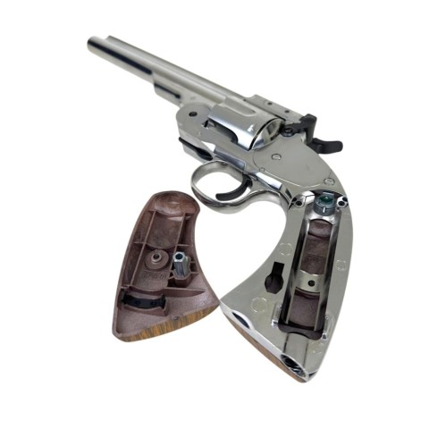 Револьвер пневм. Borner Schofield Silver cal. 4.5 mm/Pellets+BBs