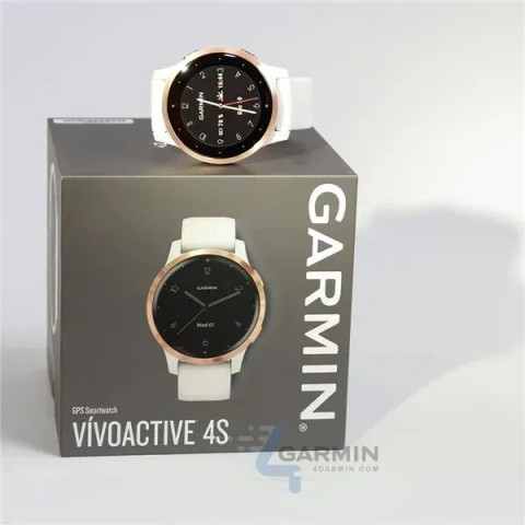 Смарт-годинник Garmin vivoactive 4S білий з рожево-золотистим безелем