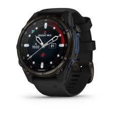 Смарт-годинник Garmin Descent Mk3i (43 мм) карбоново-сірий DLC титановий з чорним силіконовим ремінцем