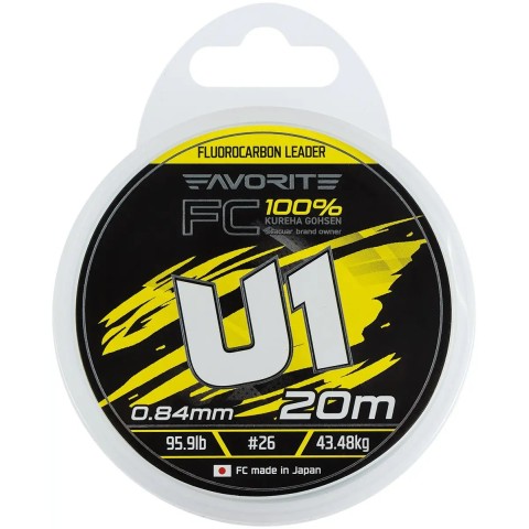 Флюорокарбон Favorite U1 FC 20m #26/0.84mm 95.9lb/43.48kg