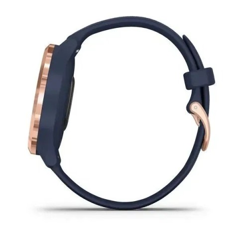 Смарт-часы Garmin vivomove 3S с розово-золотистым безелем и темно-синим ремешком