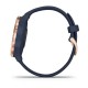 Смарт-часы Garmin vivomove 3S с розово-золотистым безелем и темно-синим ремешком