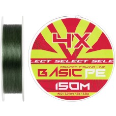 Шнур Select Basic PE Green 150m #0.3/0.04mm 5lb/2.5kg