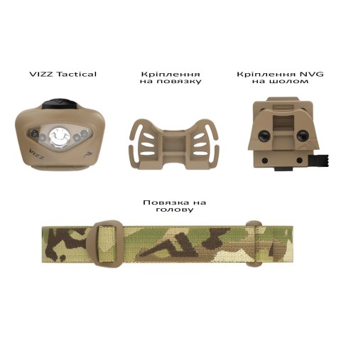 Фонарь налобный Princeton Tec Vizz Tactical MPLS 550 lm Multicam