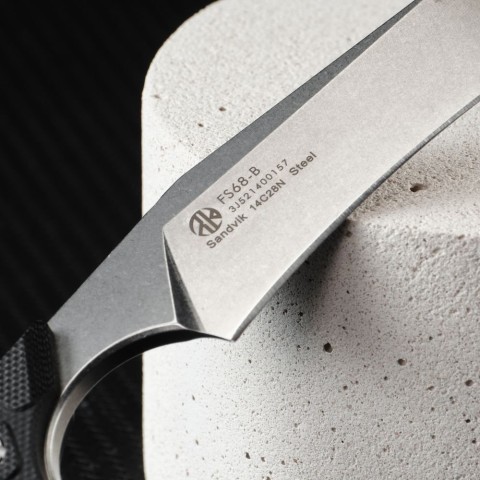 Ніж фіксований туристичний Ruike FS68, (8.6 см) 14C28N / G10 чорний