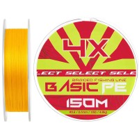 Шнур Select Basic PE Orange 150m #0.6/0.10mm 10lb/4.8kg