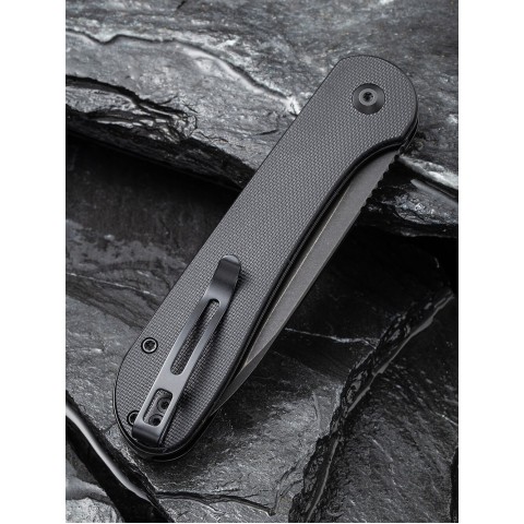 Ніж складаний туристичний Civivi Elementum Pocket, (8.9 см) 14C28N / G10 чорний