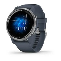 Смарт-годинник Garmin Venu 2 гранітно-синій зі сріблястим безелем