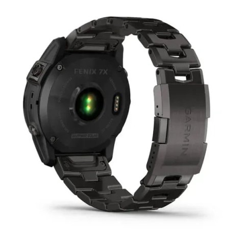 Смарт-годинник Garmin fenix 7X Sapphire Solar карбоново-сірий титановий DLC з титановим вентильованим браслетом