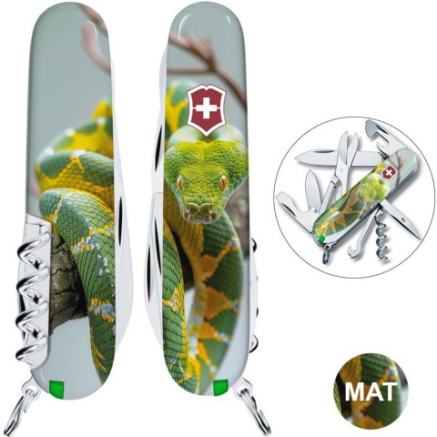Ніж Victorinox Climber Zodiac 91мм,14функ ,Зелена змія