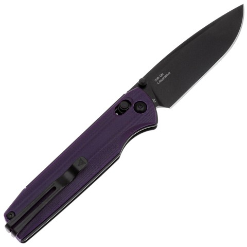 Нож SRM Terrier 258L-GN, D2, G10, черно-фиолетовый