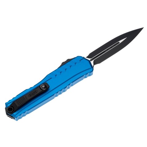 Нож Microtech Cypher II D/E OTF, черный клинок, голубая рукоять