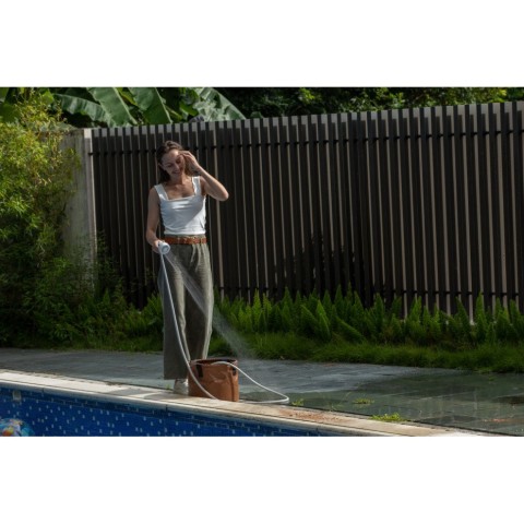 Душ портативний з насосом на акумуляторі Flextail Max Shower із чохлом, білий