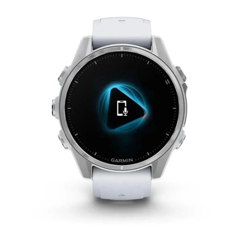 Garmin Fenix 8 AMOLED (43 мм) сріблястий/білий камінь